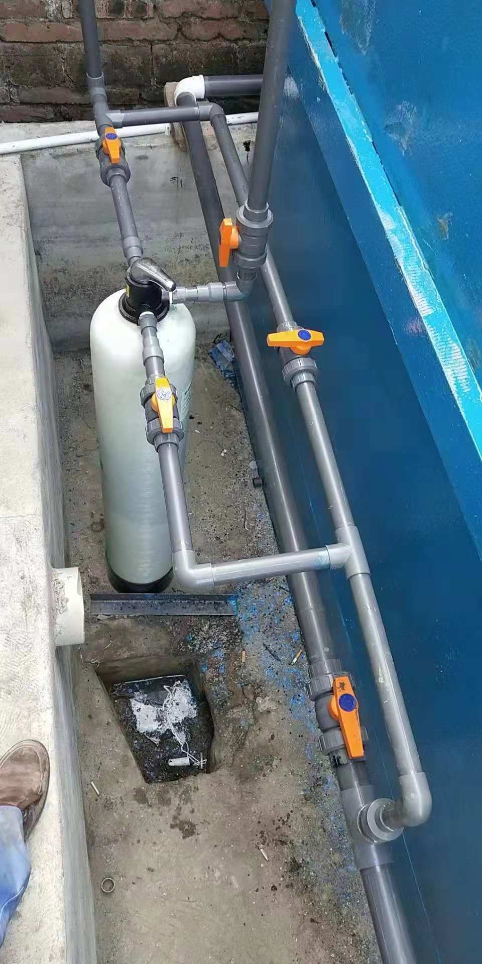 鄢陵縣清潩河禽蛋制品加工廠污水處理現(xiàn)場(chǎng)制作